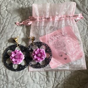Tarina Tarantino flower earrings. Worn once